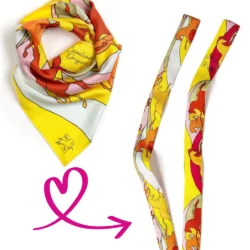 Petit carré de soie + petit bandeau de soie